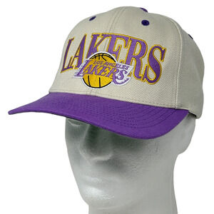 Los Angeles LA Lakers Hat Cap Beige Mitchell & Ness Snapback NBA Basketball